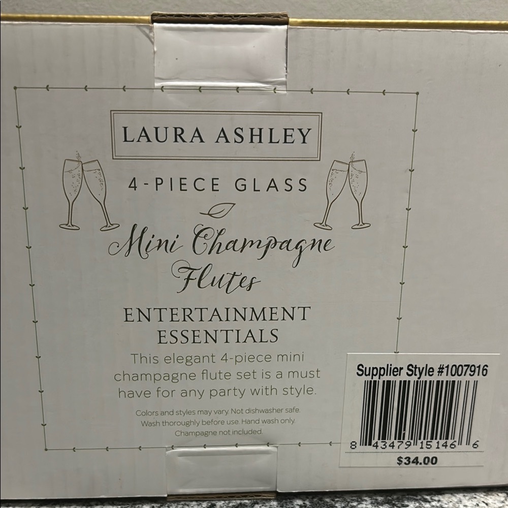 Laura Ashley Mini Champagne Flute Set - Picture 2 of 2